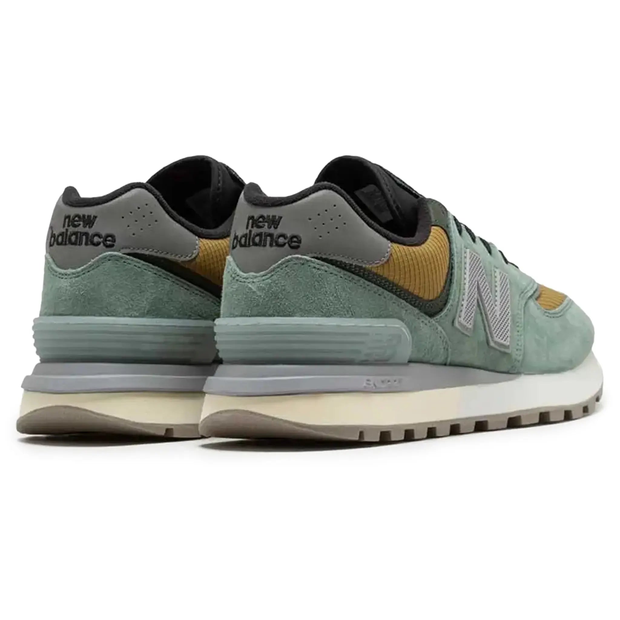 Back Side view of Stone Island x New Balance 574 Legacy Light Green U574LGTN